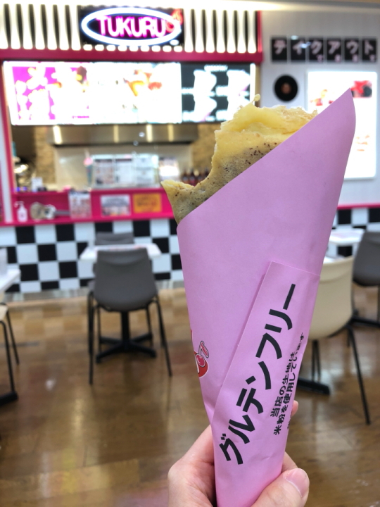 クレープハウスTUKURUのグルテンフリー米粉クレープ
